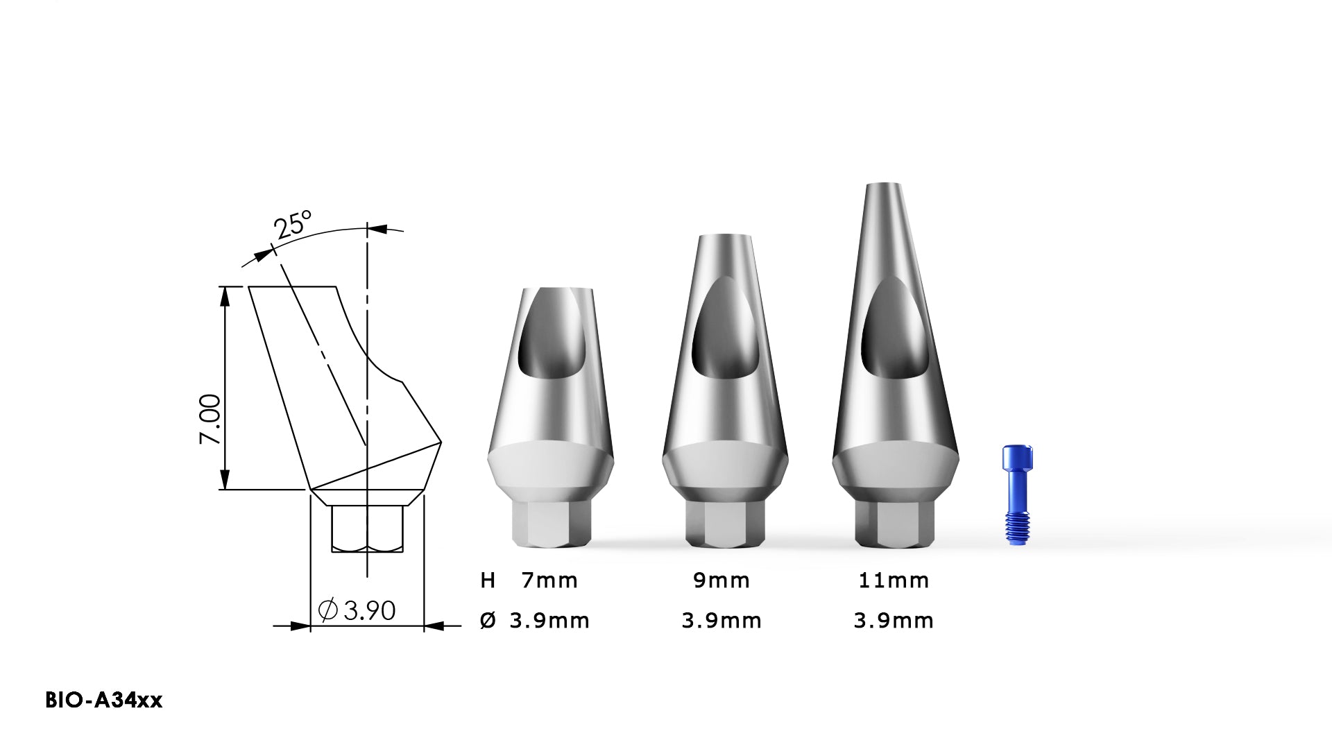 25° Angular Titanium Abutment