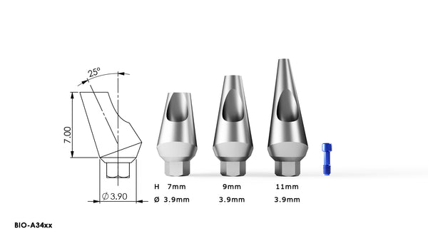 25° Angular Titanium Abutment