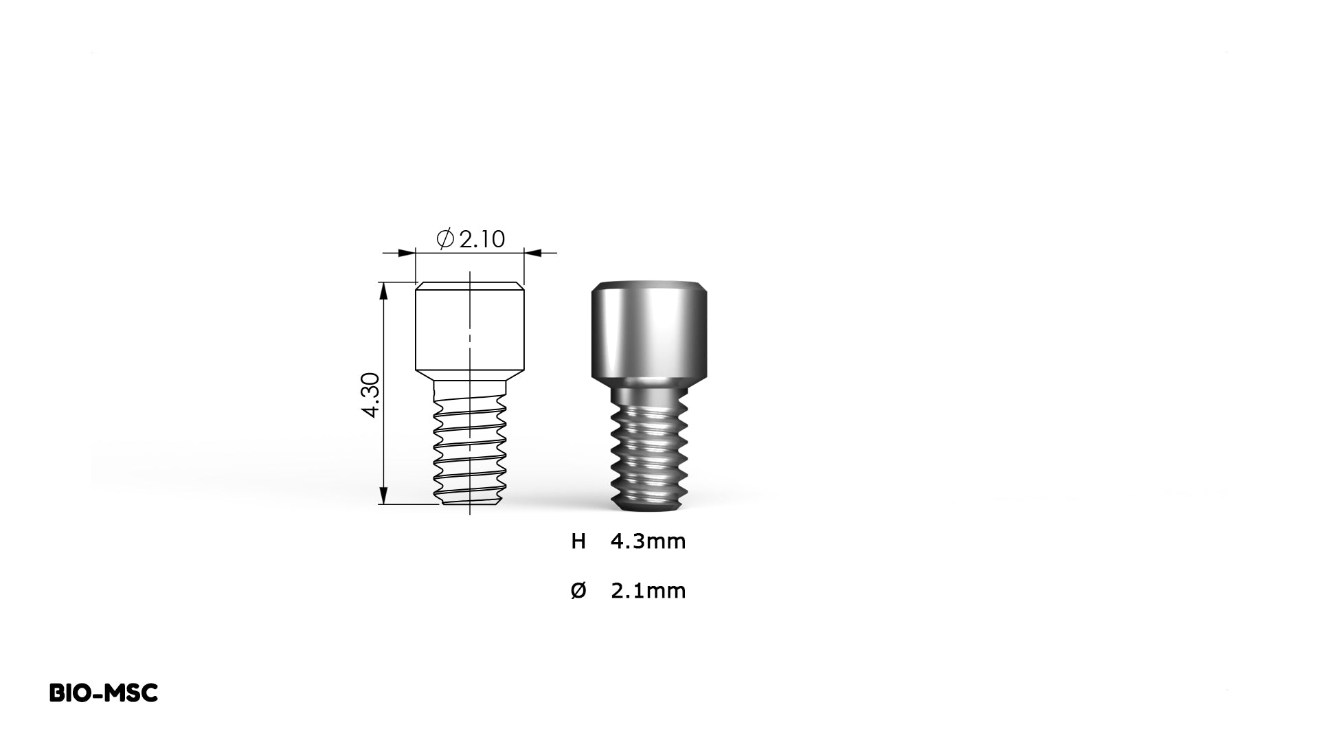 DST IMPLANT — Multi-Unit Abutment Screw (Internal Hex System 10-Pack)