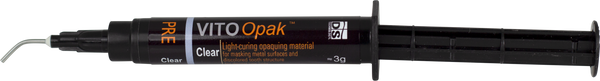 VITO Opak Light-Curing Opaquing Material - 3g Syringe, Dispensing Tip Needle x 3, Light-protective cap x 1