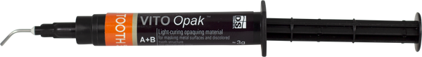 VITO Opak Light-Curing Opaquing Material - 3g Syringe, Dispensing Tip Needle x 3, Light-protective cap x 1