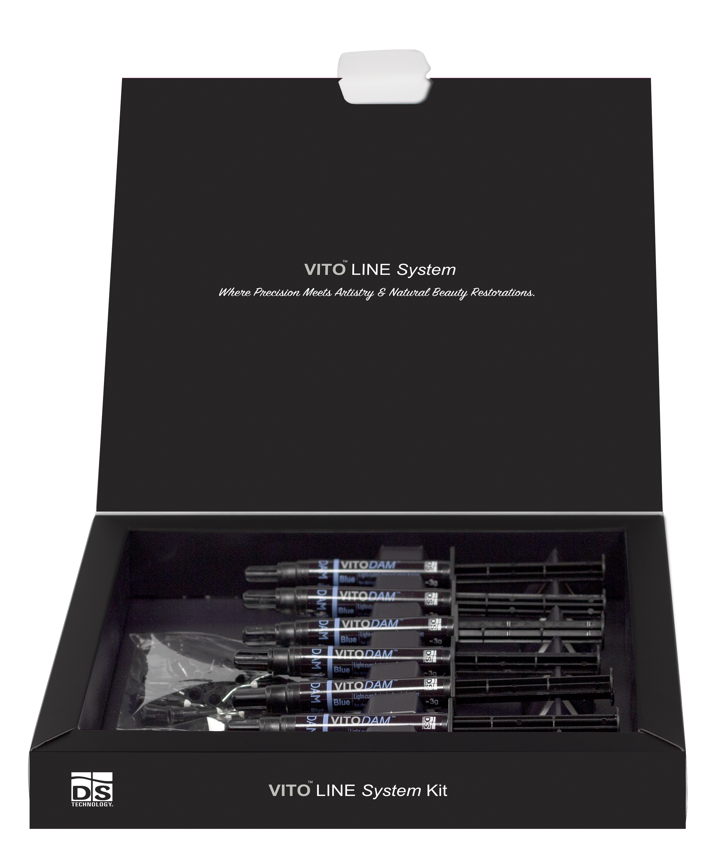 VITO Dam — Light-Cured Gingival Resin Barrier Kit (Blue, 3g × 6)