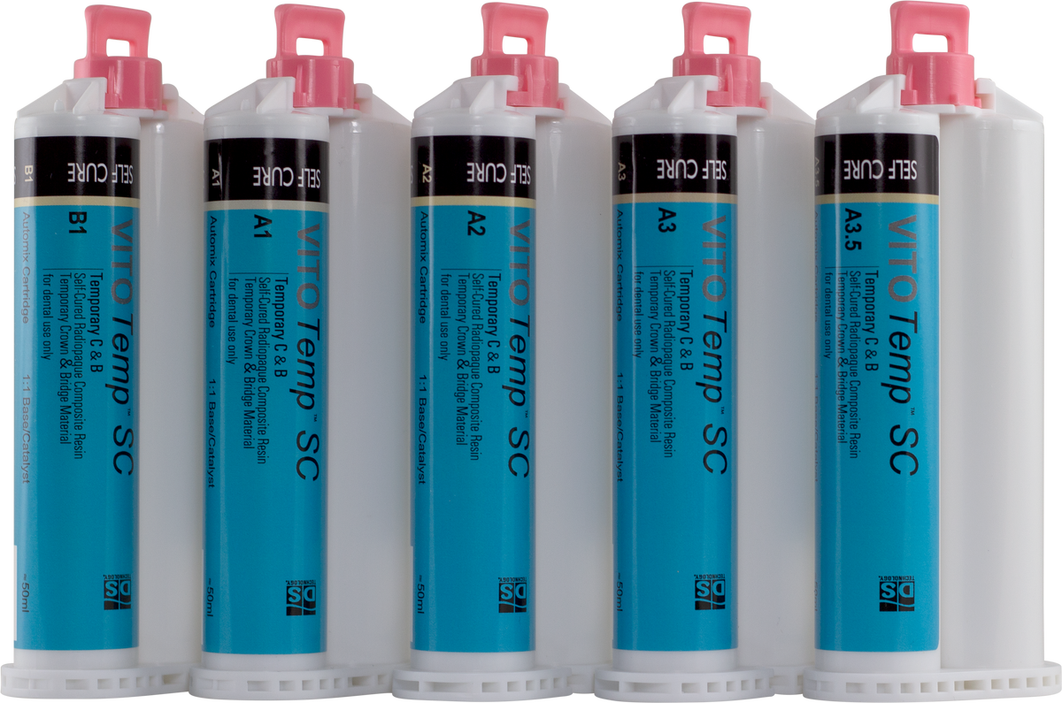 VITO Temp SC — Self-Cured Temporary Crown & Bridge Material (A1 50ml Automix Cartridge)