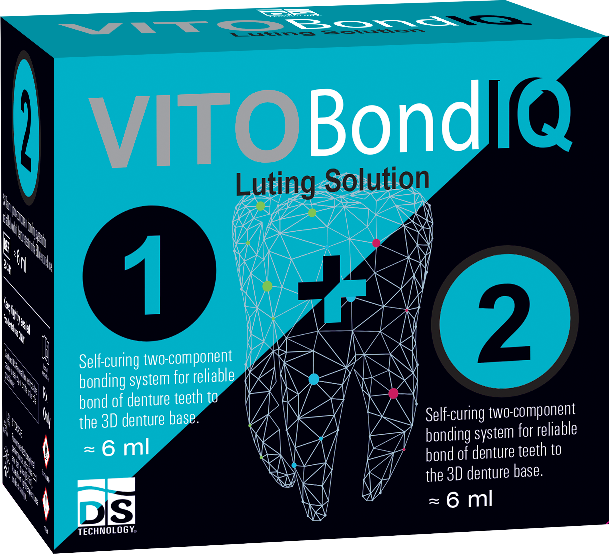 VITO Bondiq 1+2 — Two-Component Denture Attachment Bonding System (6ml × 2)