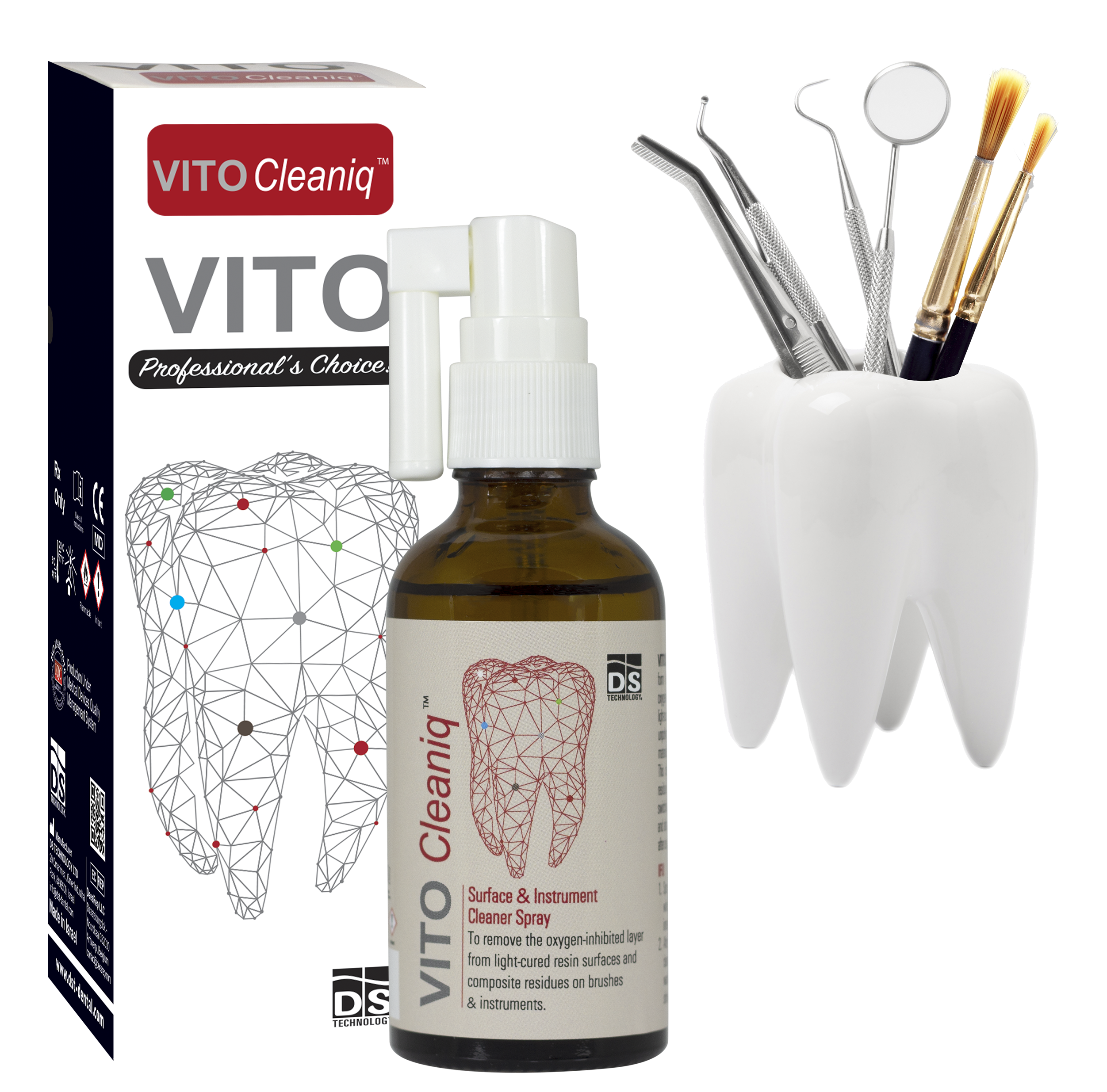 VITO Cleaniq — Denture & Instrument Cleaner Spray (50ml Clear)