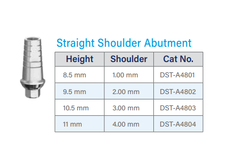 Dental Straight Titanium Shoulder Abutment