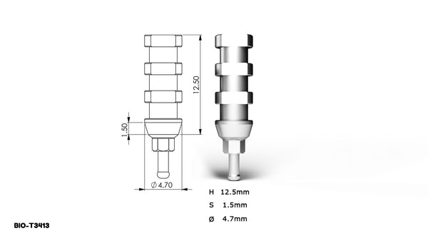 Click Transfer for Close Tray Internal Hex Implant- 10 Pack