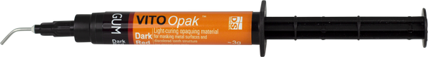 VITO Opak Light-Curing Opaquing Material - 3g Syringe, Dispensing Tip Needle x 3, Light-protective cap x 1