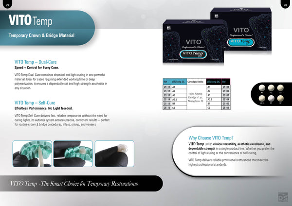 VITO Temp DC Temporary Crown & Bridge Material