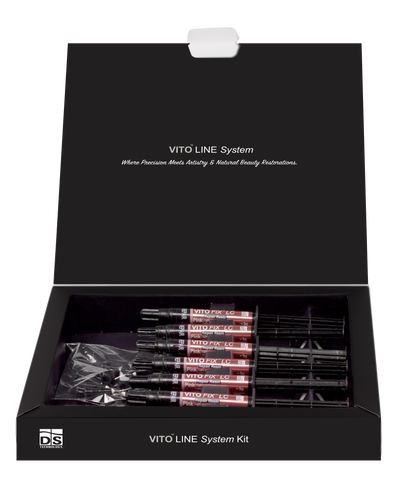 VITO Fix LC — Light-Cured Denture Repair Resin Kit (Pink, 3g × 6 Syringes)