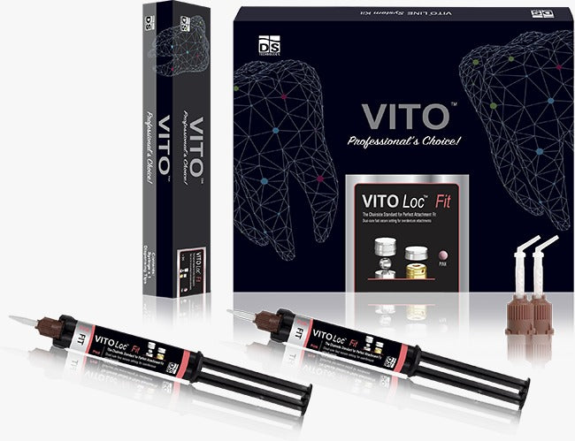 VITO Loc Fit — Attachment Retention Resin (Pink 5ml Automix Syringe)