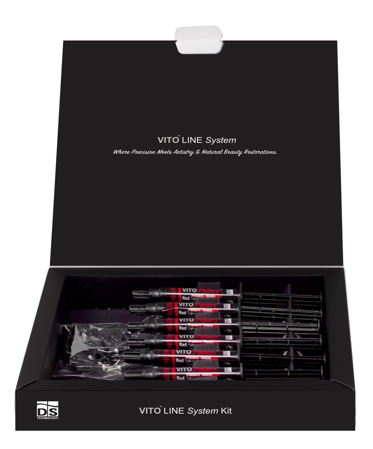 VITO Pattern KIT — Light-Cured Pattern Resin (Red, 3g × 6 Syringes)