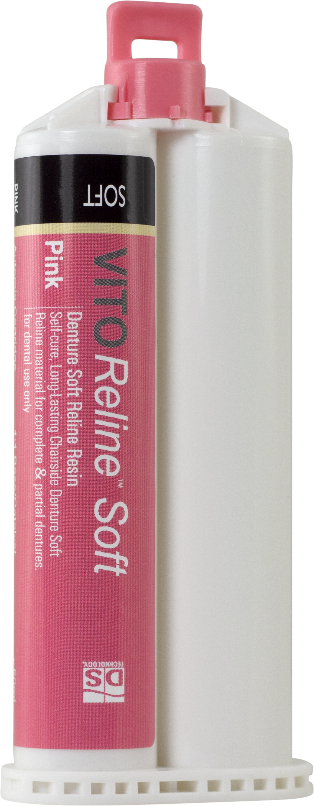 VITO Reline HARD — Hard Chairside Denture Reline Material (Pink 50ml Automix Cartridge)