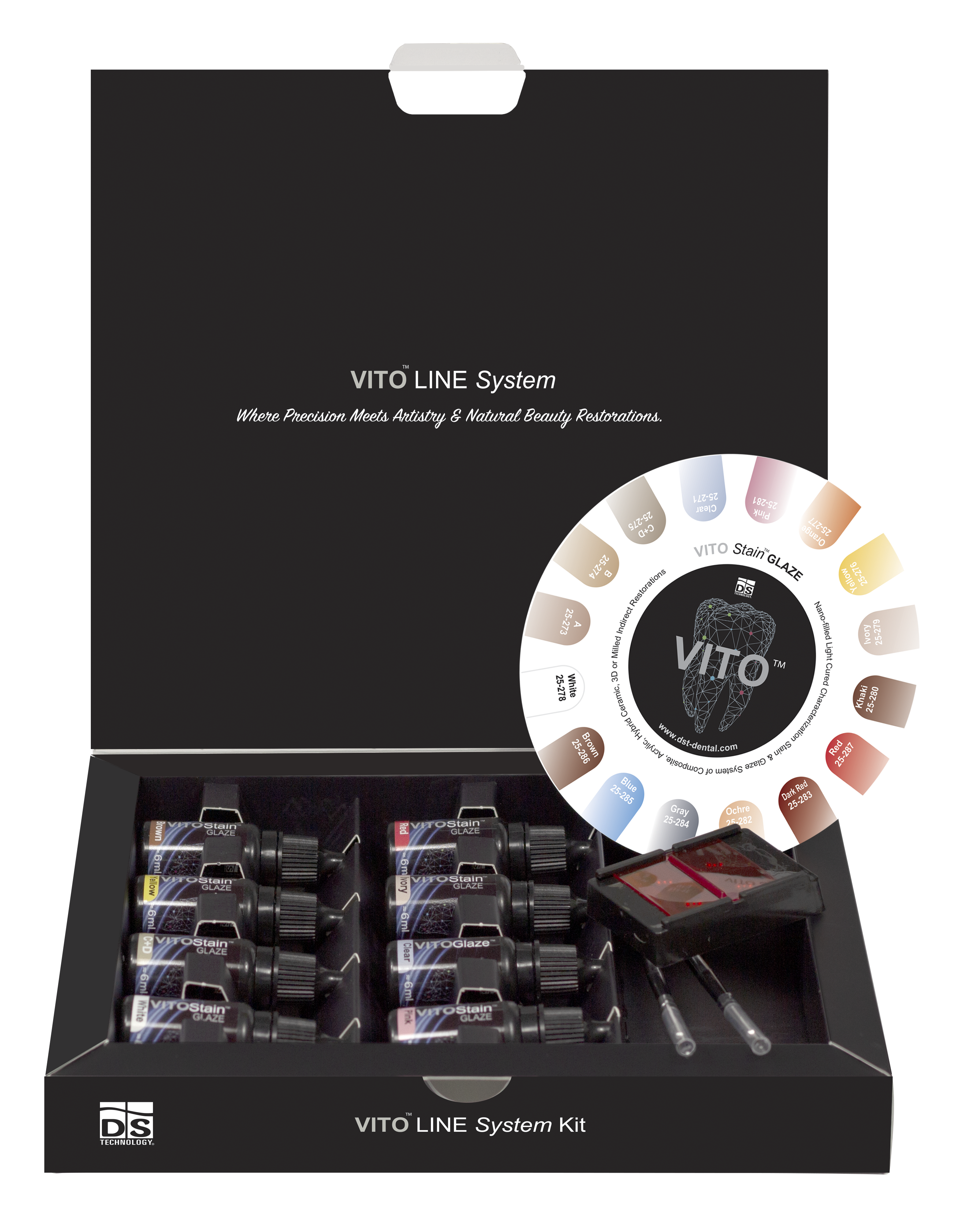 VITO Stain GLAZE — Starter Nano-Filled Stain & Glaze Kit (7 Stains + Clear Glaze)