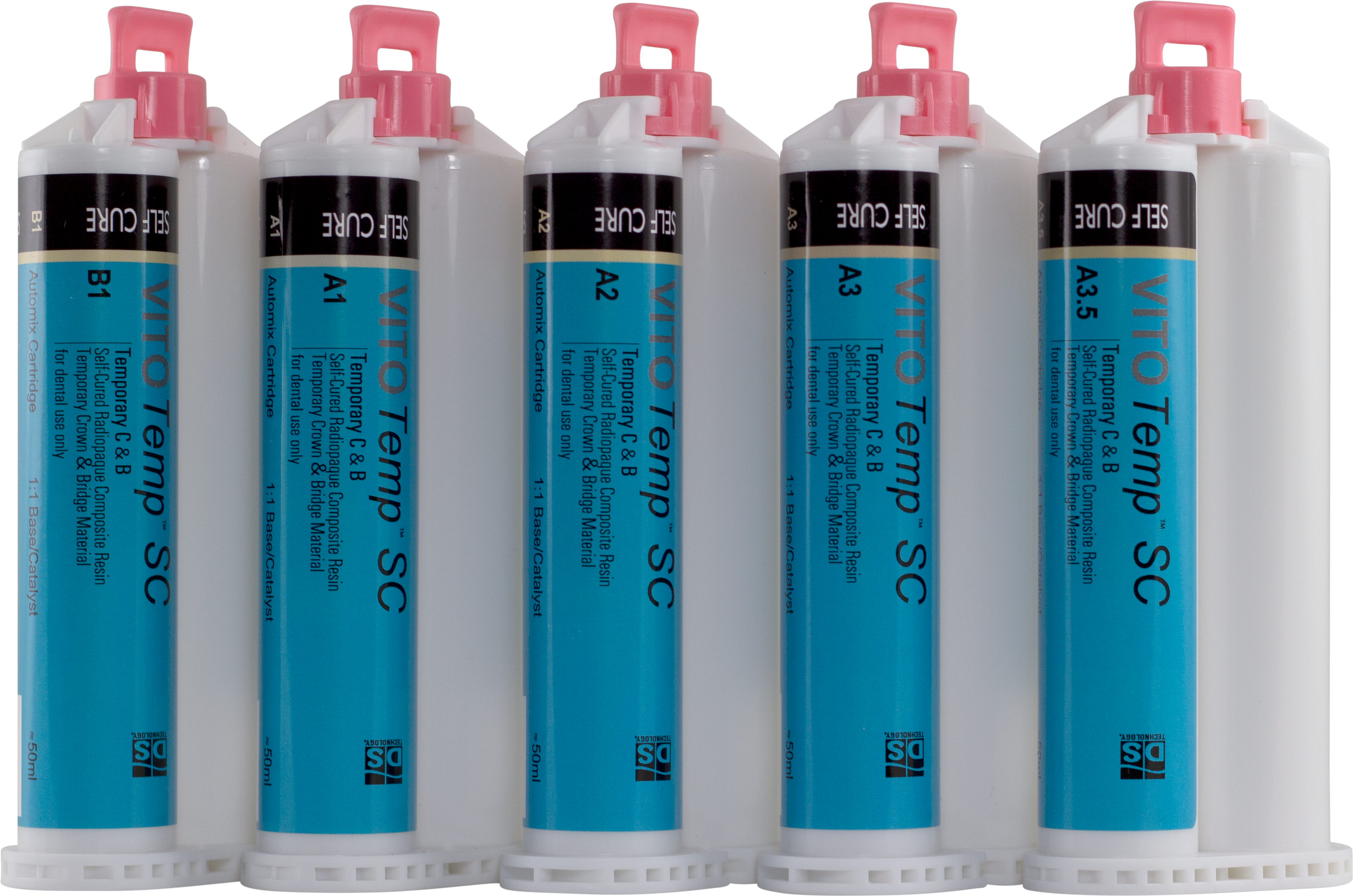VITO Temp DC — Dual-Cure Temporary Crown & Bridge Material (A2 50ml Automix Cartridge)