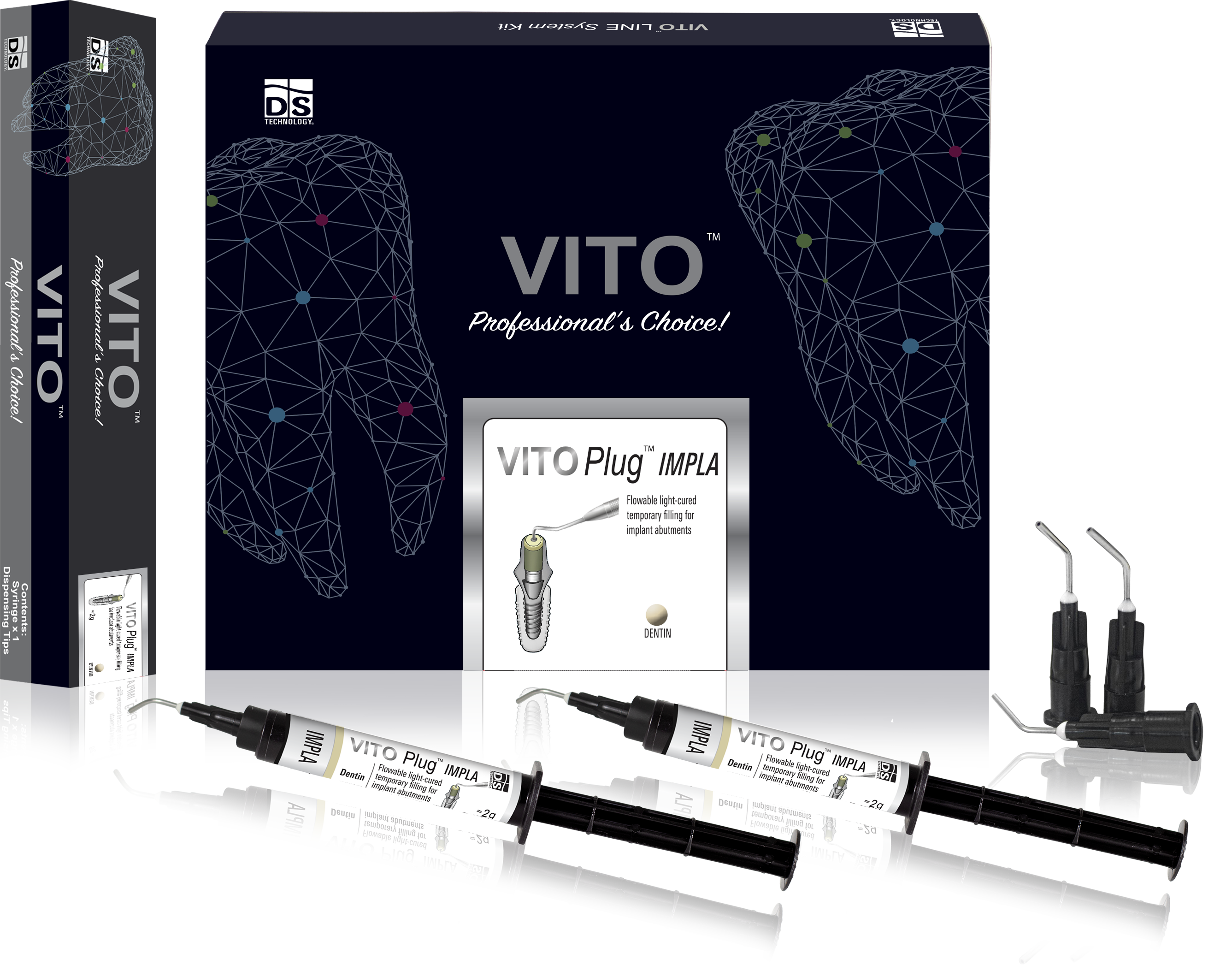 VITO Plug IMPLA — Implant Screw Channel Composite (Dentine 2g Syringe)