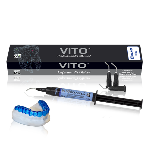 VITO Blocker LC — Light-Cured Block-Out Resin (Blue 3g Syringe)