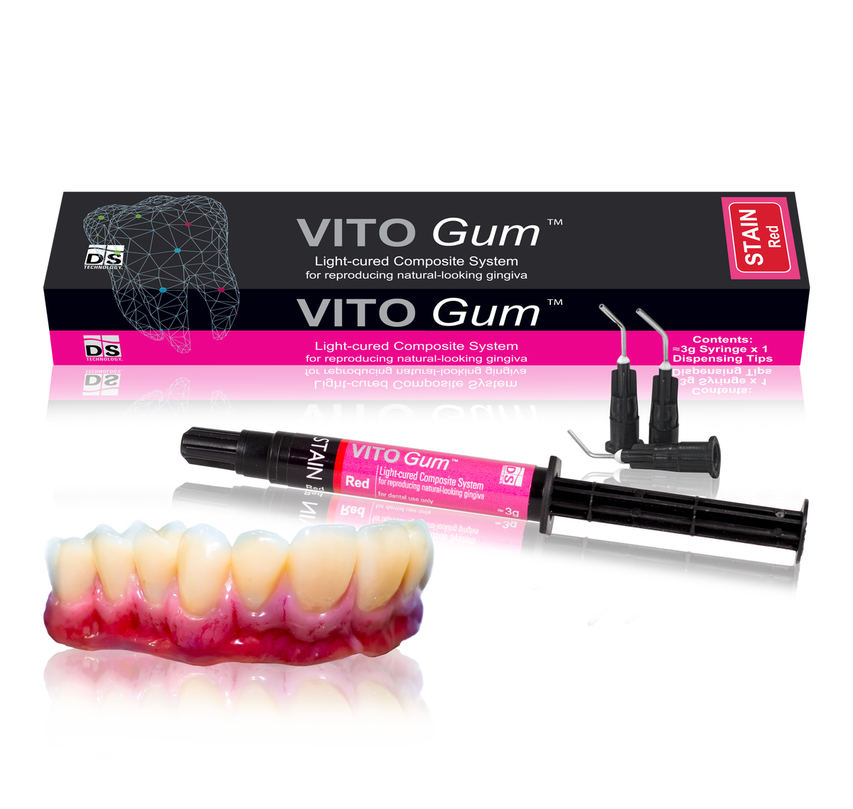 VITOGum GEL — Light-Cured Gum Composite Refill (Red 3g Syringe)