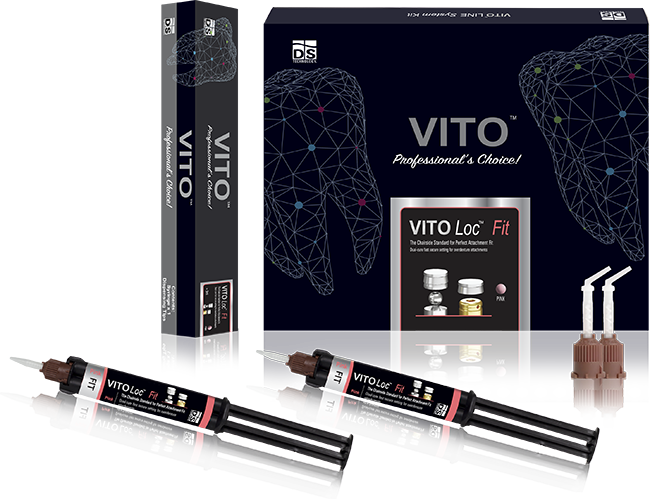 VITO Loc Fit — Attachment Retention Resin (Pink 5ml Automix Syringe)