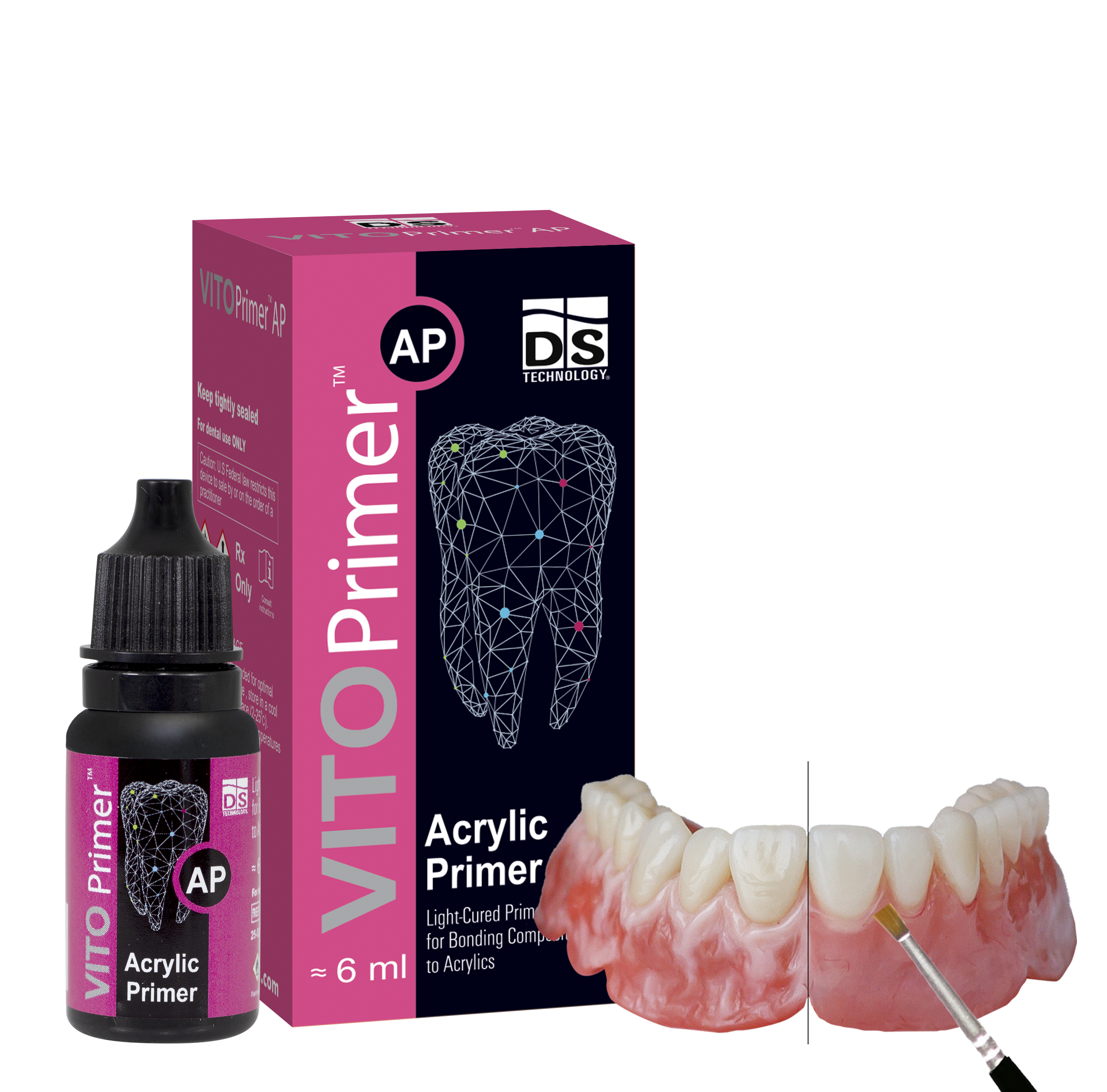 VITO Primer AP — Light-Cured Acrylic & Composite Bonding Primer (6ml Bottle)