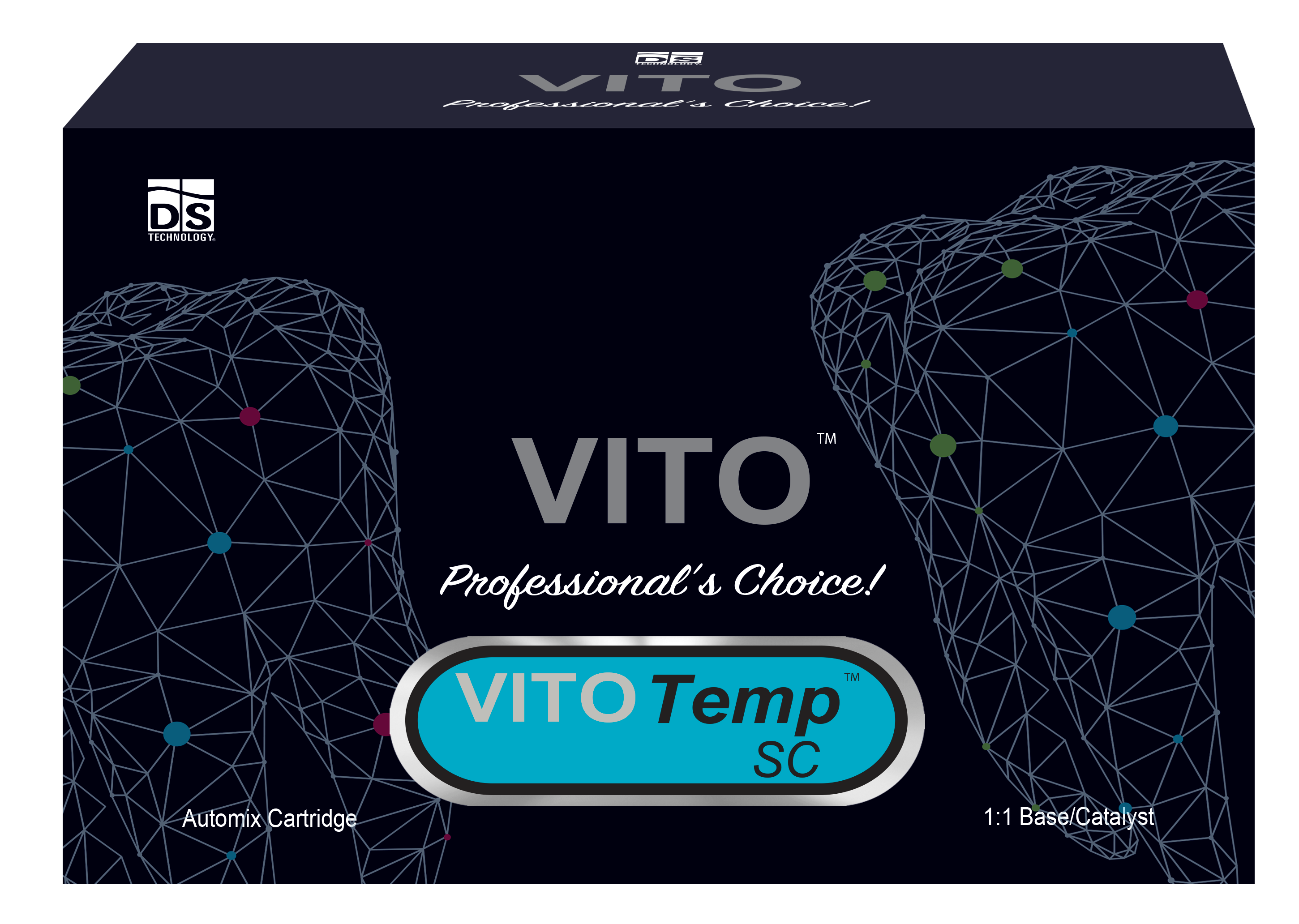 VITO Temp DC — Dual-Cure Temporary Crown & Bridge Material (A2 50ml Automix Cartridge)