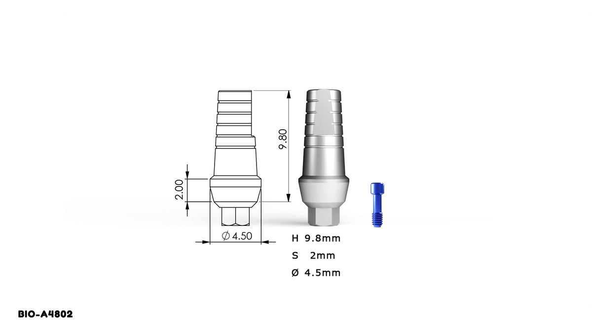 DST IMPLANT — Straight Shoulder Abutment (Internal Hex System, 10-Pack)