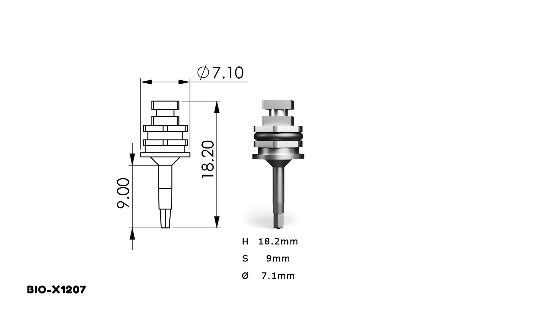 DST IMPLANT — Prosthetic Hex Driver 1.25mm (Internal Hex System)