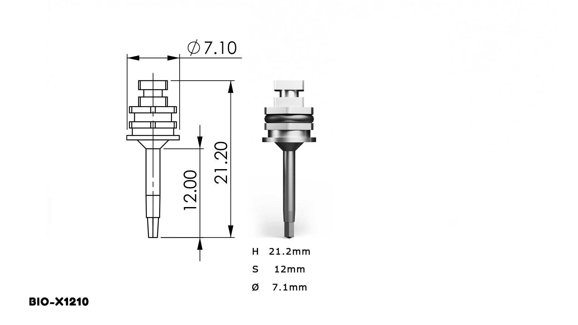 DST IMPLANT — Prosthetic Hex Driver 1.25mm (Internal Hex System)
