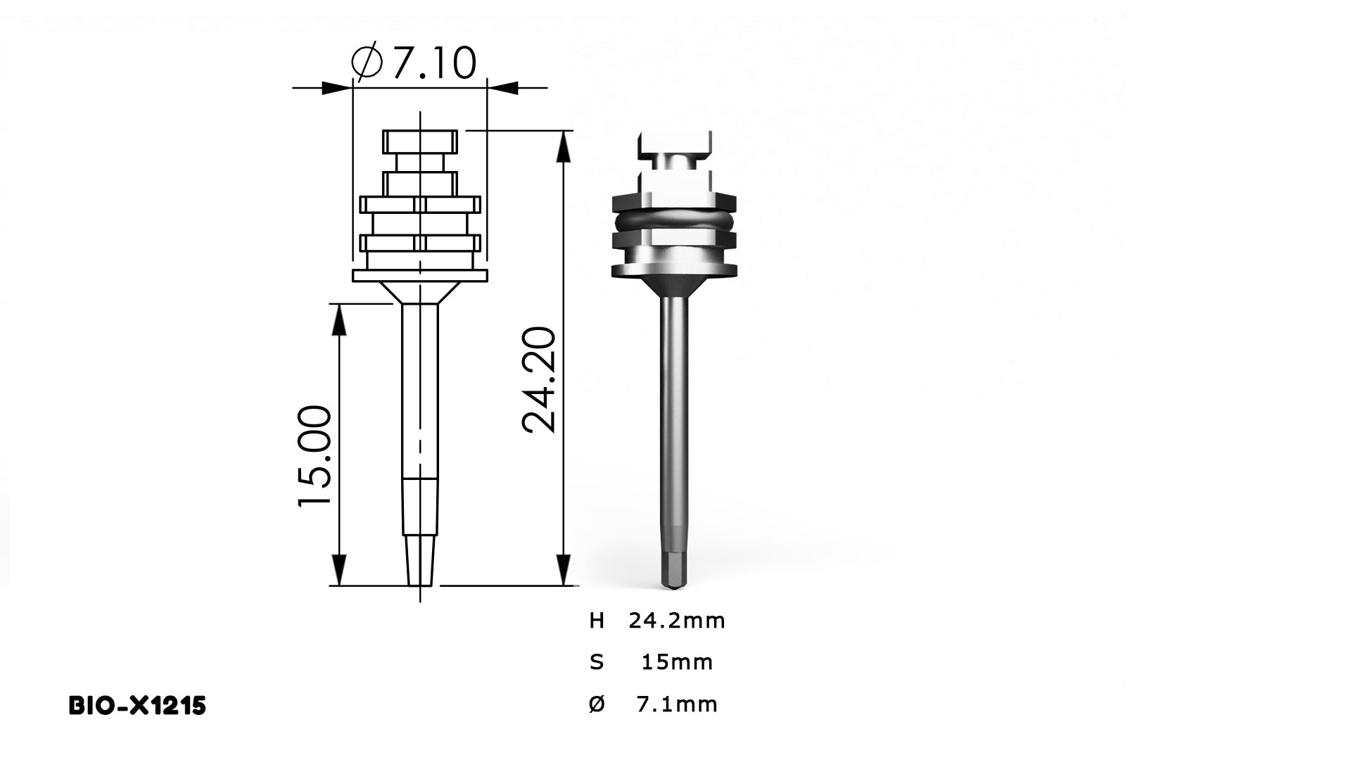DST IMPLANT — Prosthetic Hex Driver 1.25mm (Internal Hex System)
