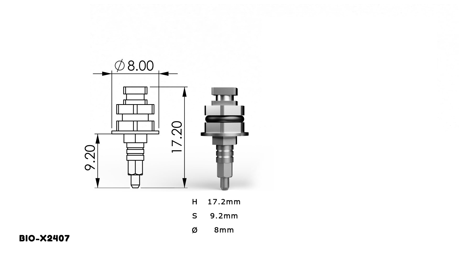 DST IMPLANT — Implant Hex Driver 2.42mm (Internal Hex System)