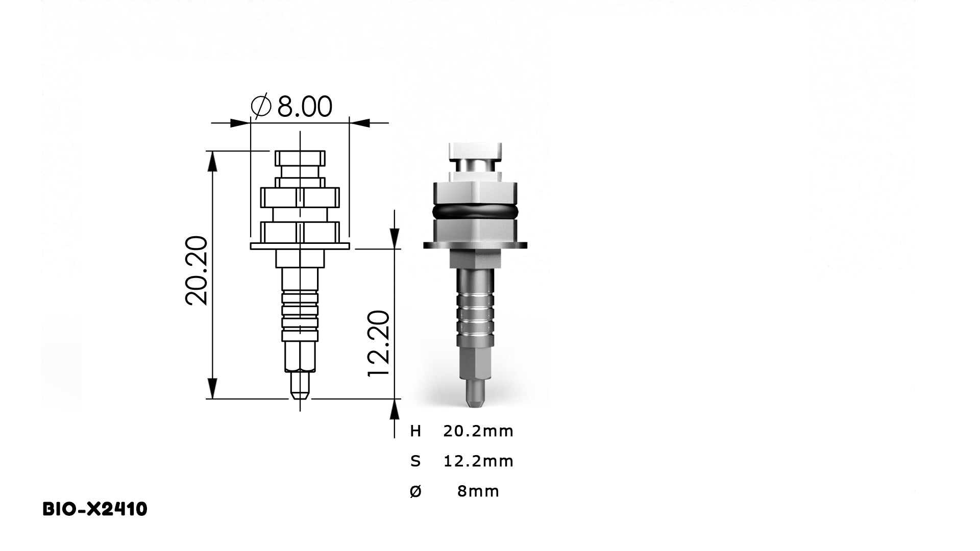 DST IMPLANT — Implant Hex Driver 2.42mm (Internal Hex System)