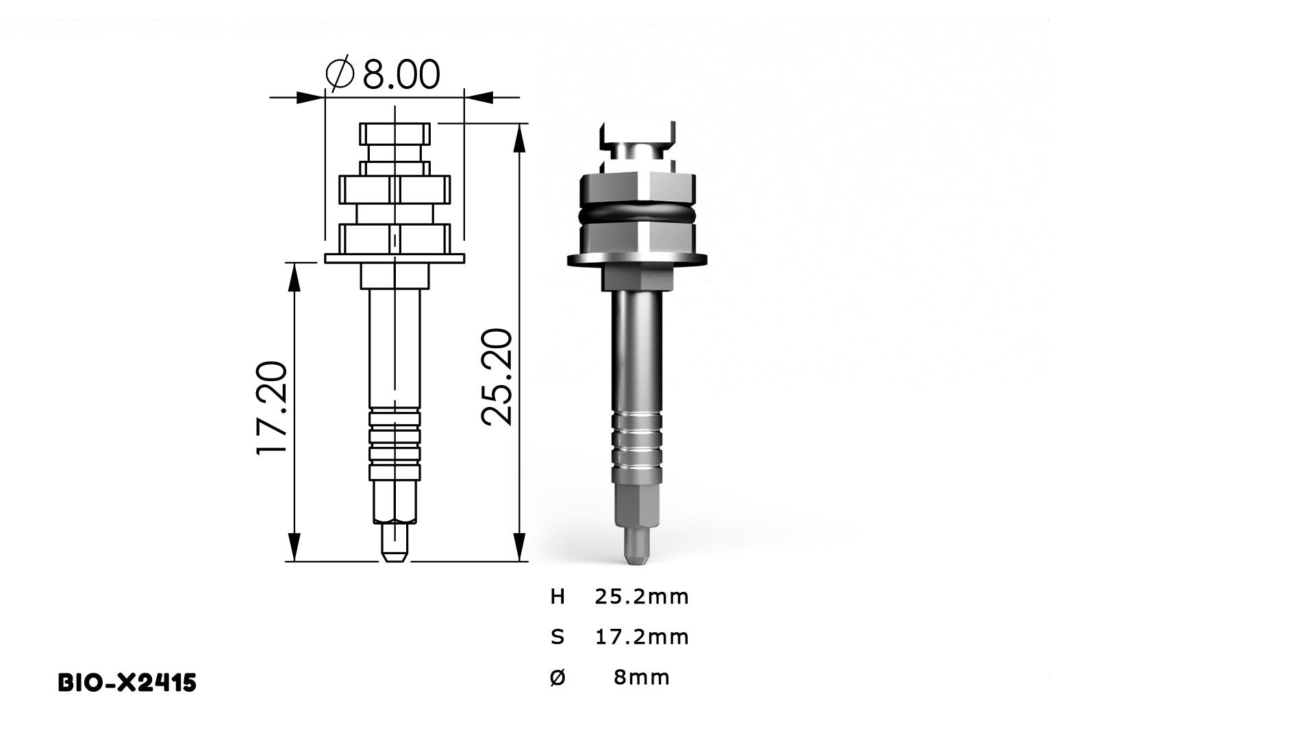 DST IMPLANT — Implant Hex Driver 2.42mm (Internal Hex System)
