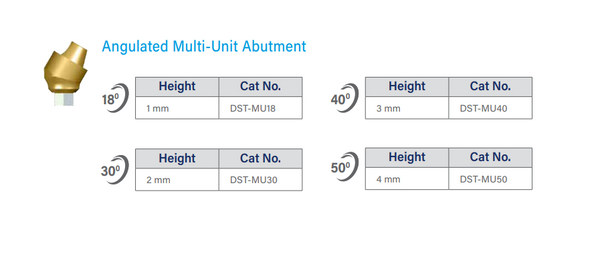 Multi Unit Angular 18° Abutment - Internal Hex system