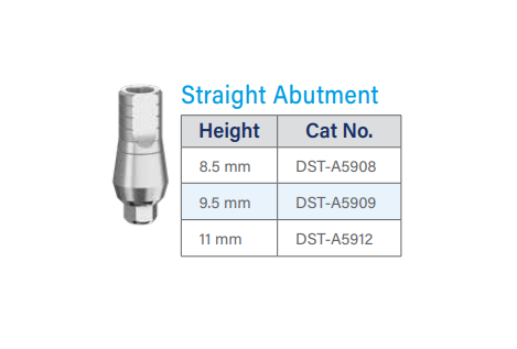 Straight Abutment - Internal Hex system 10 Pack