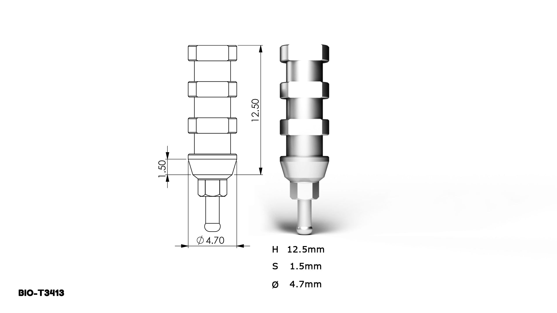DST IMPLANT — Click Close-Tray Transfer (Internal Hex System, 10-Pack)