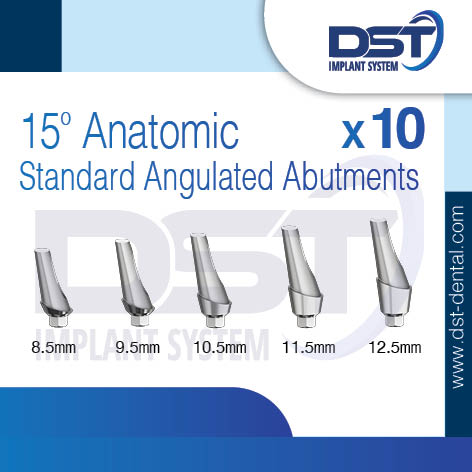 DST IMPLANT — 15° Angular Anatomic Abutment (Internal Hex System, 10-Pack)